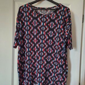 Lularoe Irma - Red, White,‎ Blue, - Aztec look